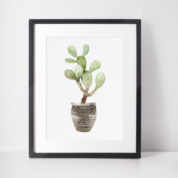 Wall Art Watercolor Cactus Plant Illustration Print Poster Unframed - Picture 5 of 9